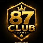 87CLUB Game golden logo with a premium black shield background.