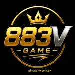883V Game black and gold logo with a modern gaming style.