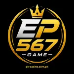 EP567 Game logo with black background and gold premium design.