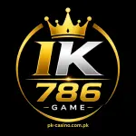 IK786 Game black and gold logo with a premium gaming style.