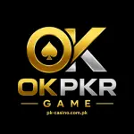OKPKR Game logo with a black background and modern gold-style text.