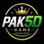 PAK5D Game logo with a black background and modern gold-green design.